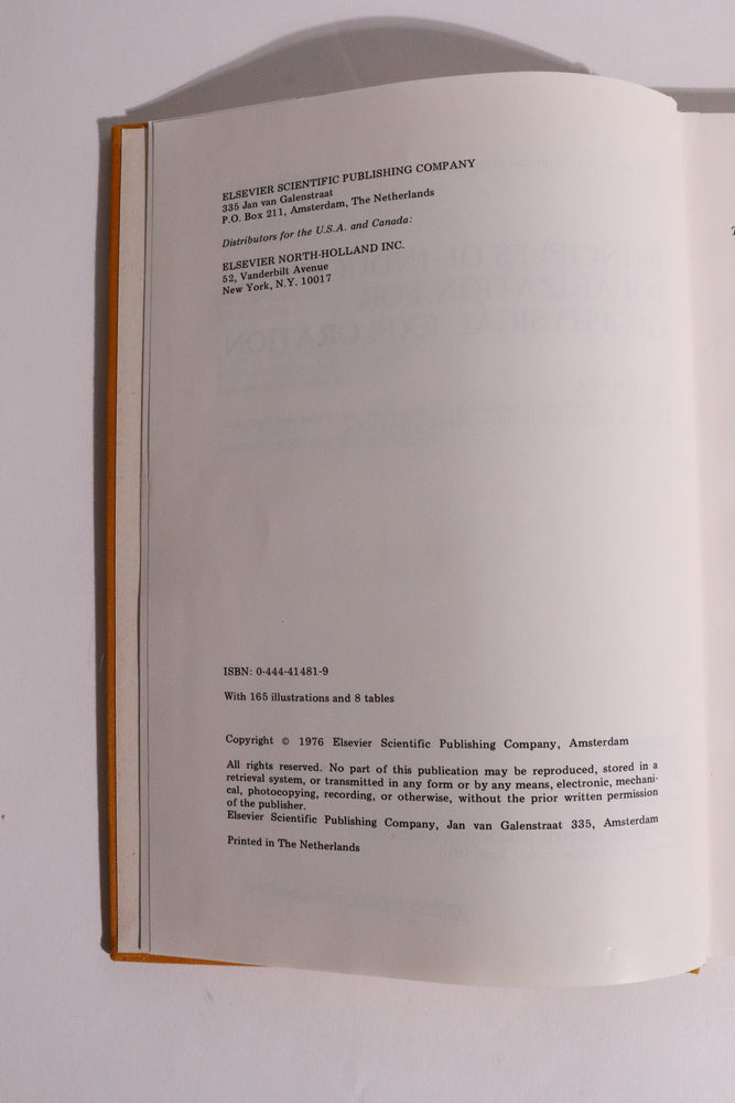 Principles of Induced Polarization for Geophysical Exploration ��� J. S. Sumner (1976) (ONLINE ORDER ONLY)