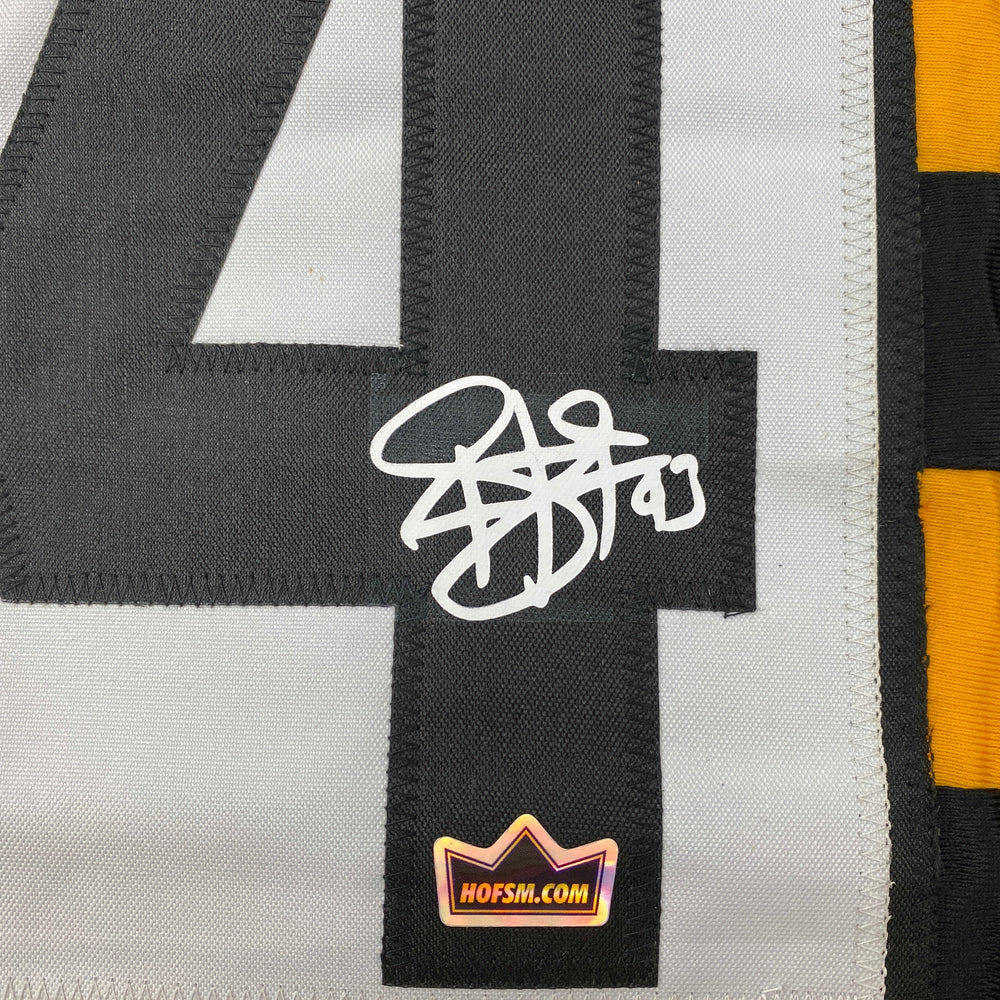Facsimile Autographed Troy Polamalu Pittsburgh Bumble Bee Reprint Laser Auto Football Jersey Size Men's XL (ONLINE ORDER ONLY)