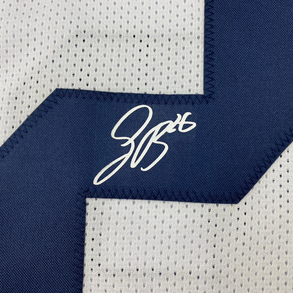 Facsimile Autographed Saquon Barkley Penn State White Reprint Laser Auto College Football Jersey Size Men's XL (ONLINE ORDER ONLY)