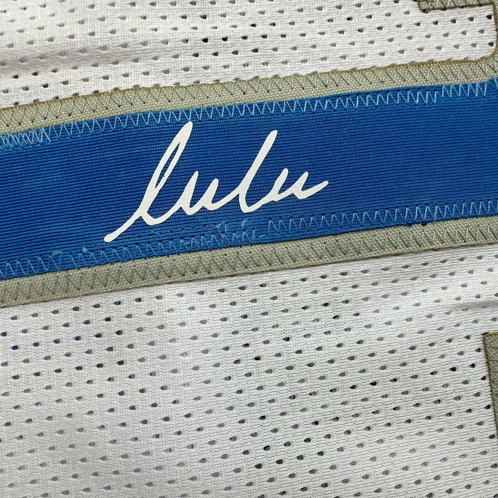 Facsimile Autographed Luka Doncic Dallas White Reprint Laser Auto Basketball Jersey Size Men's XL (ONLINE ORDER ONLY)
