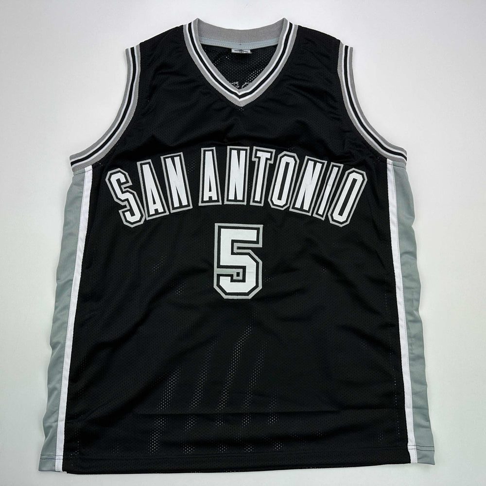 Facsimile Autographed Stephon Castle San Antonio Black Reprint Laser Auto Basketball Jersey Size Men's XL (ONLINE ORDER ONLY)