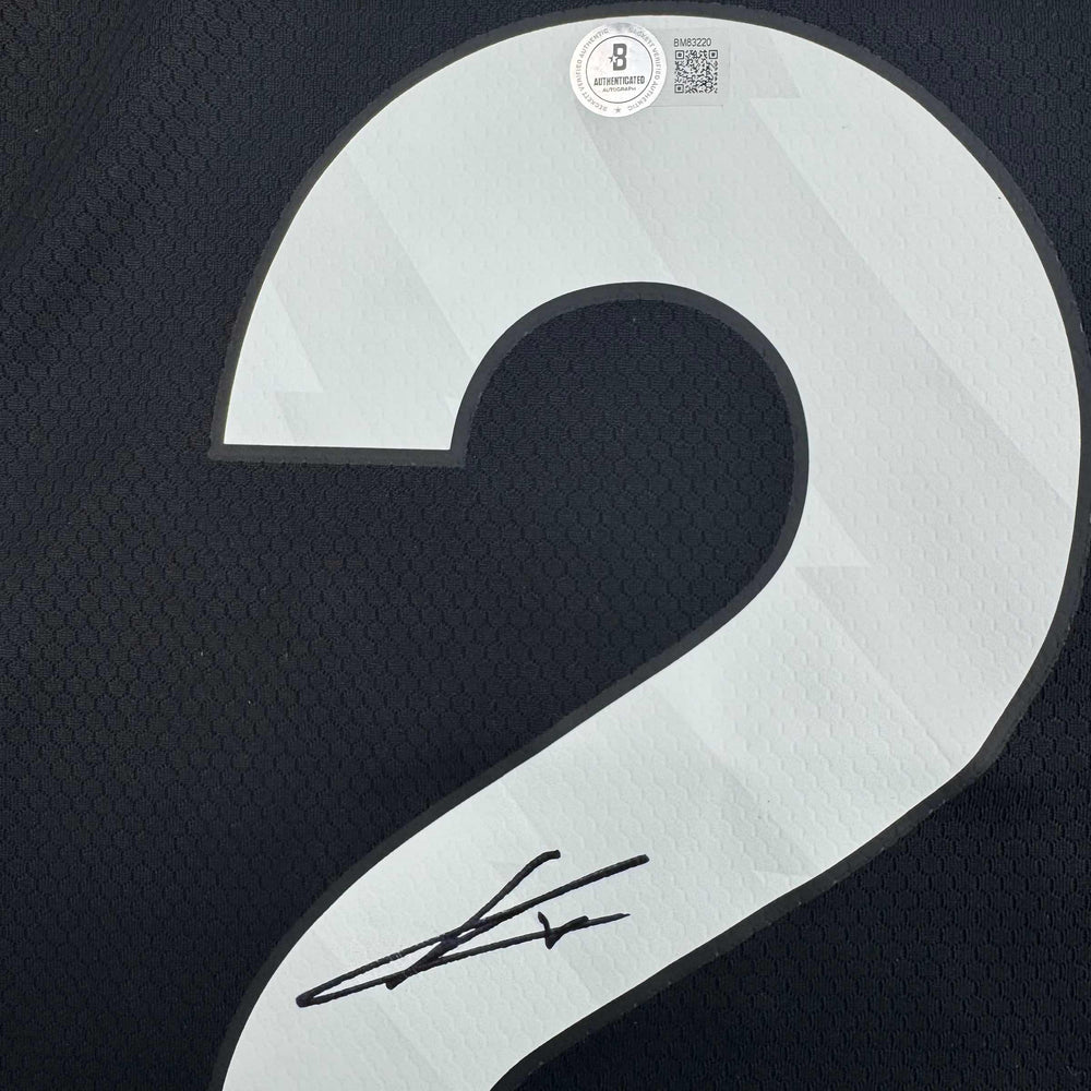 Autographed/Signed David Raya Arsenal Black Soccer Jersey Beckett BAS COA (ONLINE ORDER ONLY)