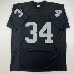 Facsimile Autographed Bo Jackson Oakland Las Vegas Black Reprint Laser Auto Football Jersey Size Men's XL (ONLINE ORDER ONLY)