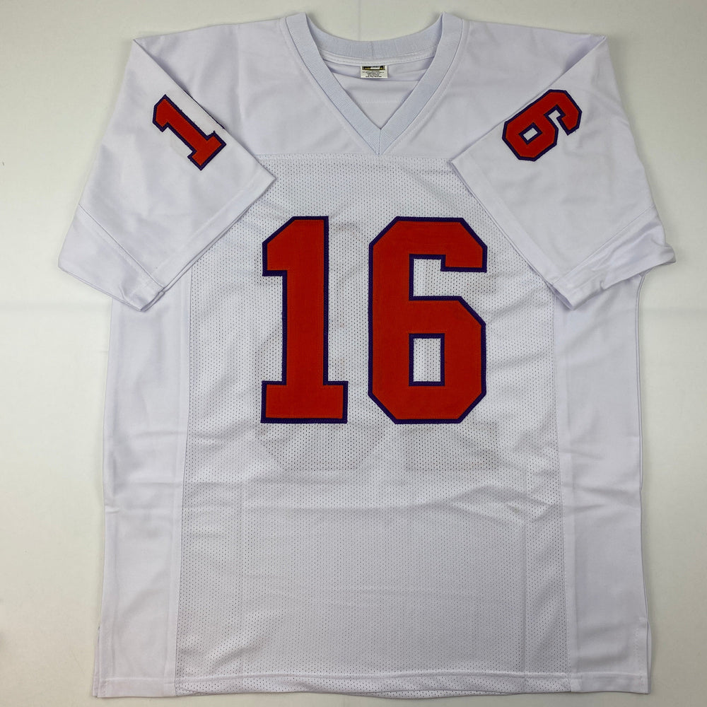 Facsimile Autographed Trevor Lawrence Clemson White Reprint Laser Auto College Football Jersey Size Men's XL (ONLINE ORDER ONLY)