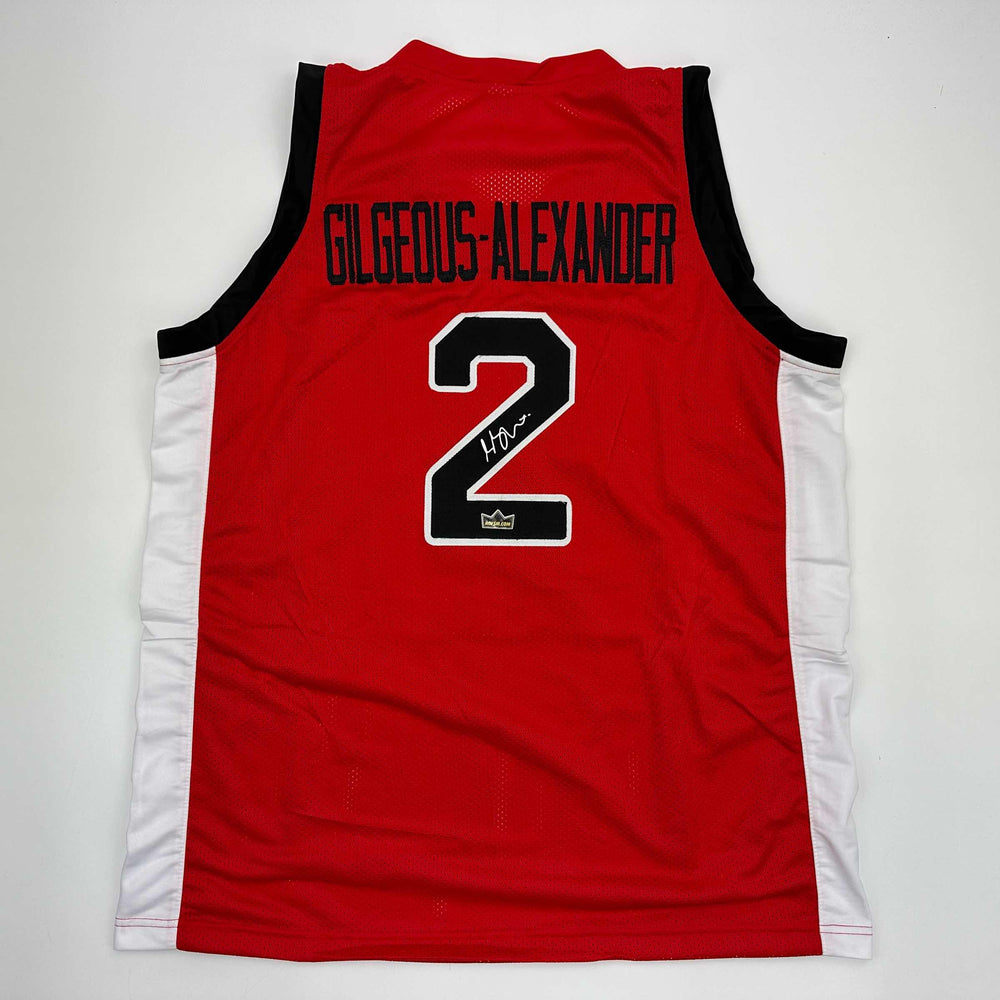 Facsimile Autographed Shai Gilgeous-Alexander SGA Canada Red Reprint Laser Auto Basketball Jersey Size Men's XL (ONLINE ORDER ONLY)