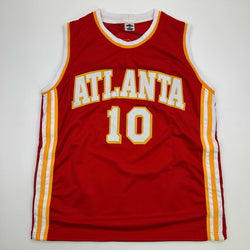 Facsimile Autographed Zaccharie Risacher Atlanta Red Reprint Laser Auto Basketball Jersey Size Men's XL (ONLINE ORDER ONLY)