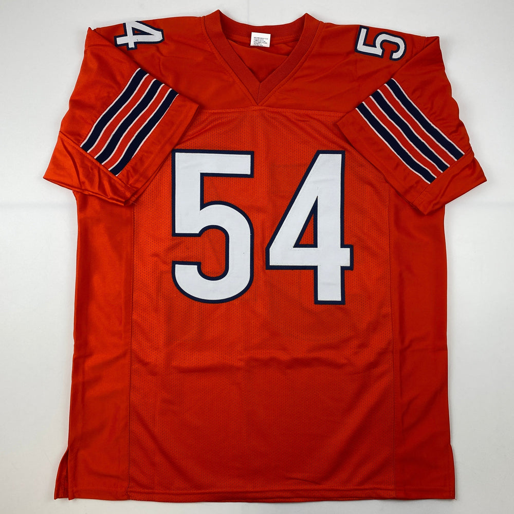 Facsimile Autographed Brian Urlacher Chicago Orange Reprint Laser Auto Football Jersey Size Men's XL (ONLINE ORDER ONLY)