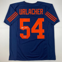 Facsimile Autographed Brian Urlacher Chicago Retro Blue Reprint Laser Auto Football Jersey Size Men's XL (ONLINE ORDER ONLY)