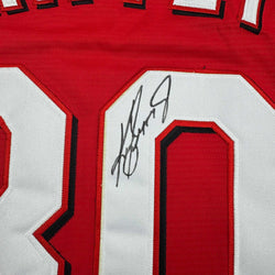Autographed/Signed Ken Griffey Jr. Cincinnati Red Baseball Jersey Beckett BAS COA (ONLINE ORDER ONLY)