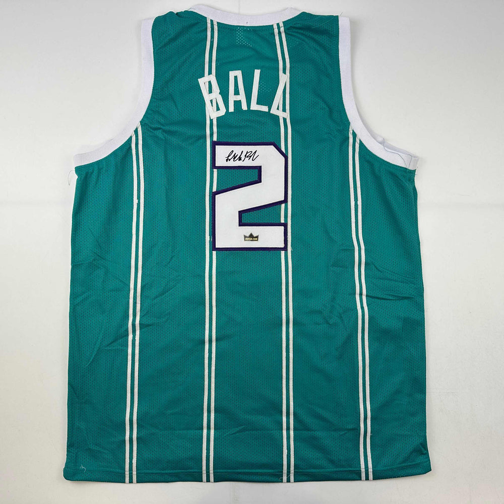 Facsimile Autographed LaMelo Ball #2 Rookie Charlotte Teal Reprint Laser Auto Basketball Jersey Size Men's XL (ONLINE ORDER ONLY)