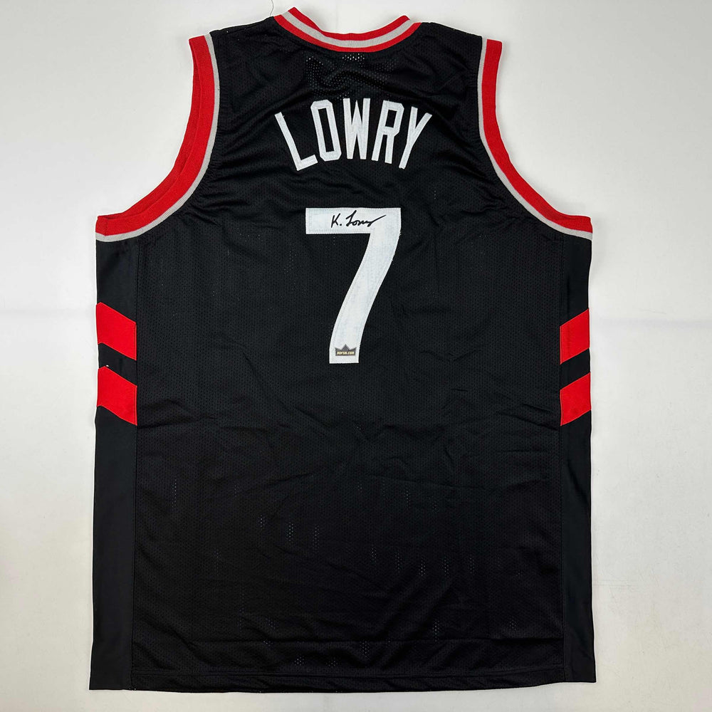 Facsimile Autographed Kyle Lowry Toronto Black Reprint Laser Auto Basketball Jersey Size Men's XL (ONLINE ORDER ONLY)