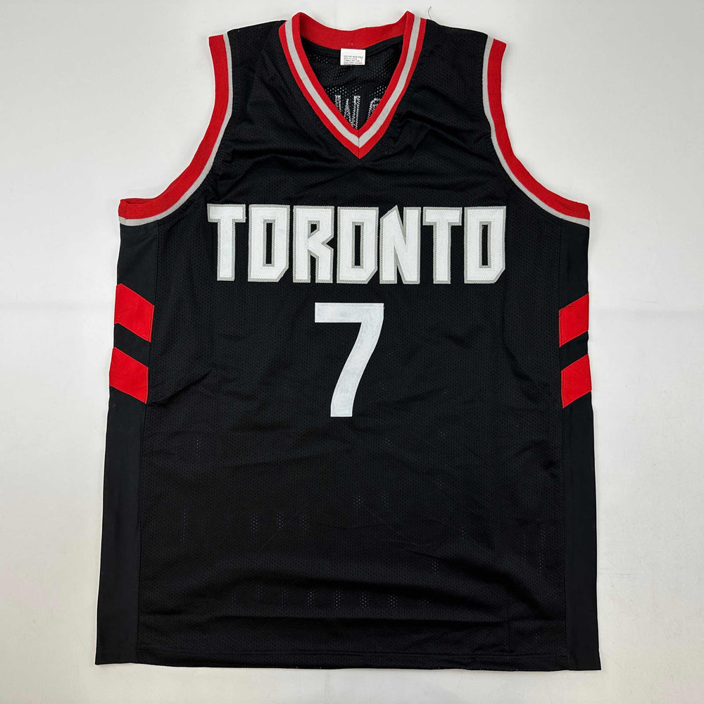 Facsimile Autographed Kyle Lowry Toronto Black Reprint Laser Auto Basketball Jersey Size Men's XL (ONLINE ORDER ONLY)