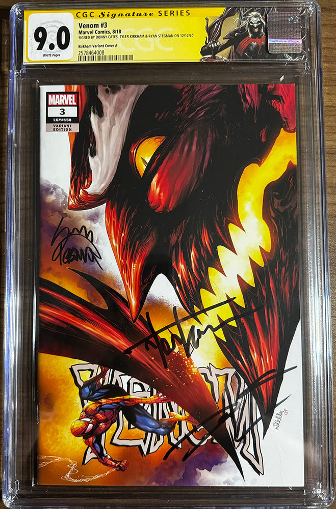 [CGC 9.0 Yellow Label Triple Signed Cates | Stegman | Kirkham] VENOM #3 Unknown Comics Tyler Kirkham Exclusive First full appearance of Knull [IN STOCK] (ONLINE ORDER ONLY)