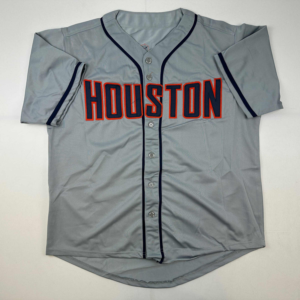 Facsimile Autographed Craig Biggio Houston Grey Reprint Laser Auto Baseball Jersey Size Men's XL (ONLINE ORDER ONLY)