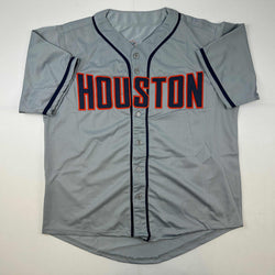 Facsimile Autographed Craig Biggio Houston Grey Reprint Laser Auto Baseball Jersey Size Men's XL (ONLINE ORDER ONLY)