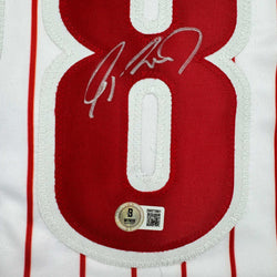 Autographed/Signed Jayson Werth Philadelphia Pinstripe Baseball Jersey Beckett BAS COA (ONLINE ORDER ONLY)