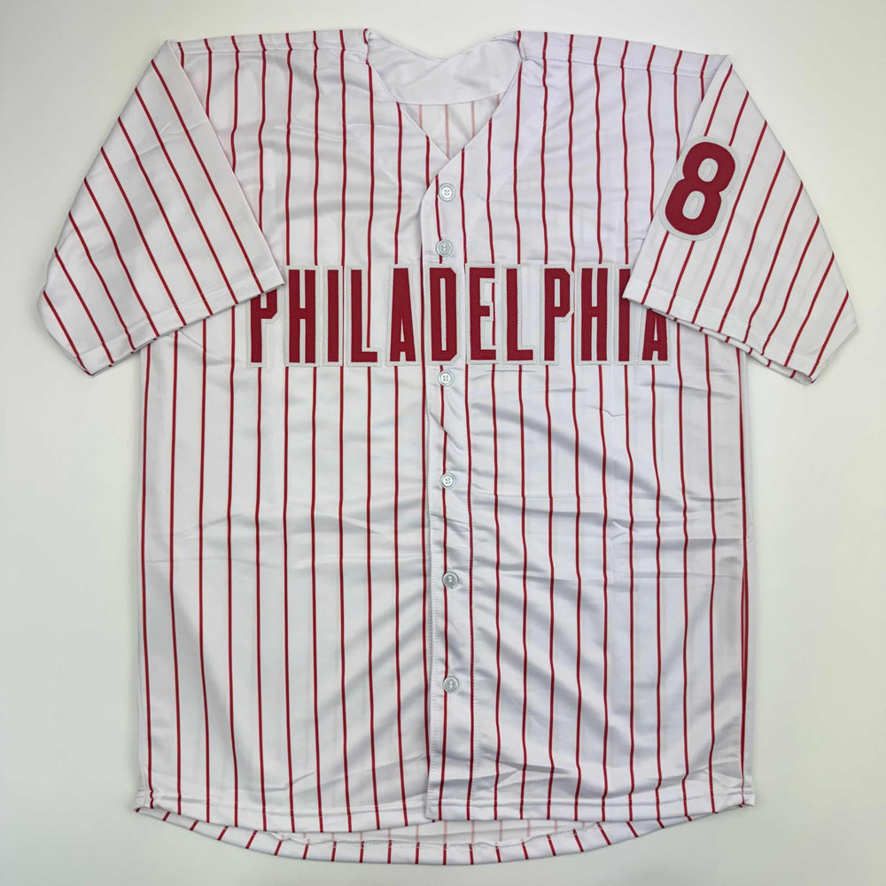 Autographed/Signed Jayson Werth Philadelphia Pinstripe Baseball Jersey Beckett BAS COA (ONLINE ORDER ONLY)
