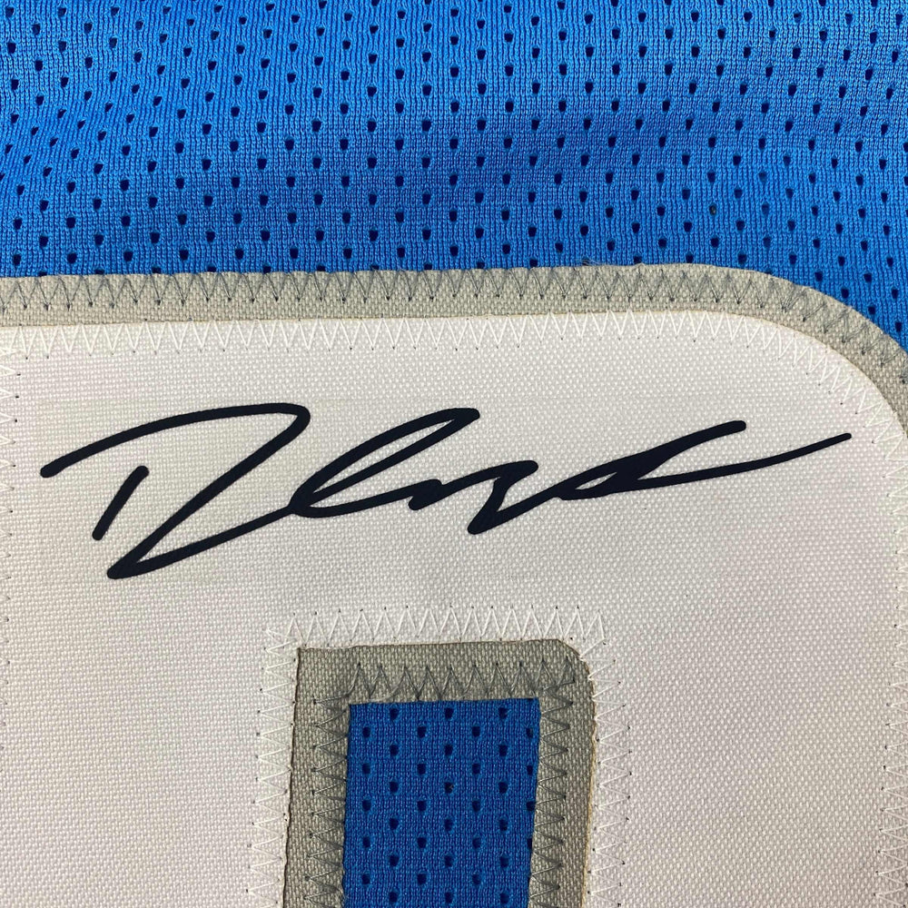 Facsimile Autographed D'Andre Swift Detroit Blue Reprint Laser Auto Football Jersey Size Men's XL (ONLINE ORDER ONLY)