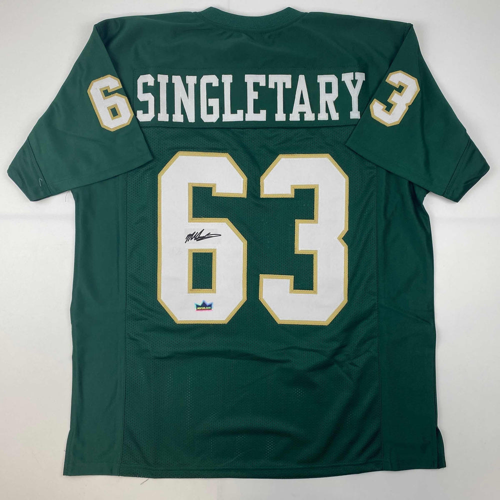 Facsimile Autographed Mike Singletary Baylor Green Reprint Laser Auto College Football Jersey Size Men's XL (ONLINE ORDER ONLY)