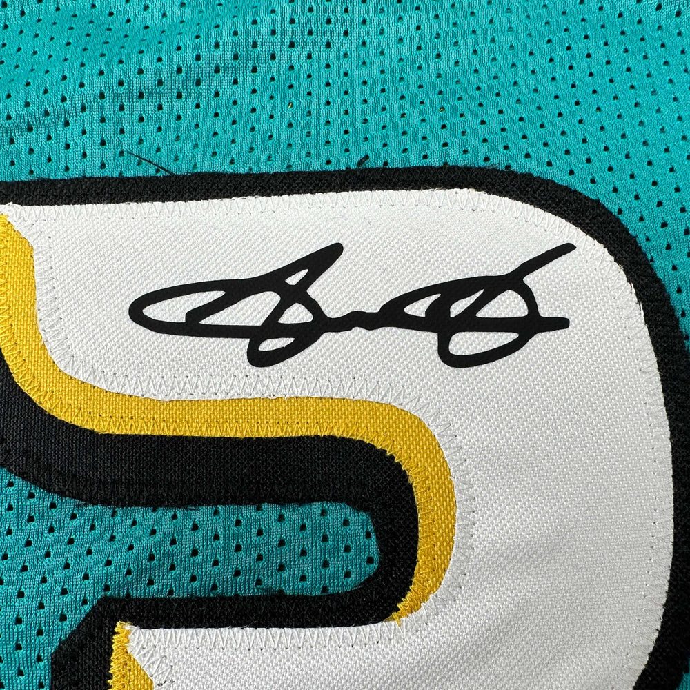 Facsimile Autographed Grant Hill Detroit Teal Reprint Laser Auto Basketball Jersey Size Men's XL (ONLINE ORDER ONLY)