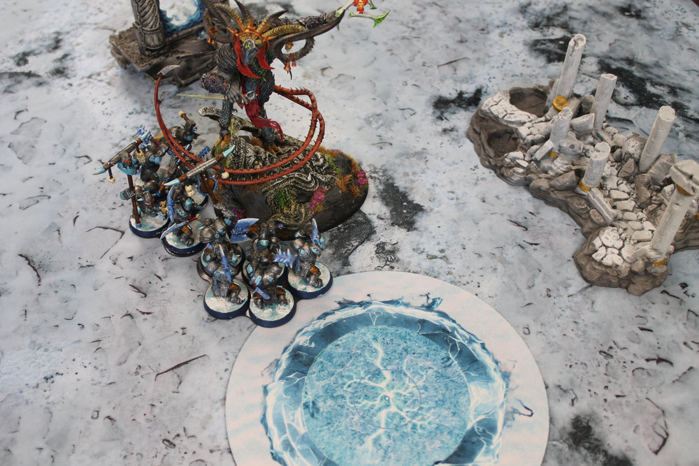 Snowy Tundra | Neoprene Battle Mat with Bag | Baron of Dice (ONLINE ORDER ONLY)