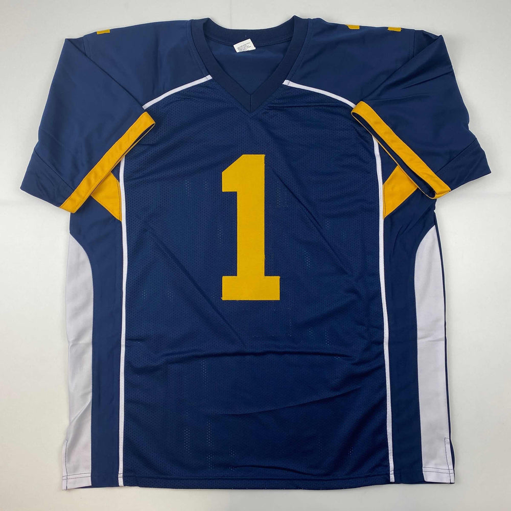 Facsimile Autographed Julian Edelman Kent State Blue Reprint Laser Auto College Football Jersey Size Men's XL (ONLINE ORDER ONLY)