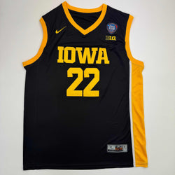 Autographed/Signed Caitlin Clark Iowa Black Basketball Jersey Panini COA