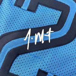 Facsimile Autographed Ja Morant Memphis Light Blue Reprint Laser Auto Basketball Jersey Size Men's XL (ONLINE ORDER ONLY)