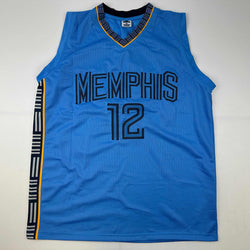 Facsimile Autographed Ja Morant Memphis Light Blue Reprint Laser Auto Basketball Jersey Size Men's XL (ONLINE ORDER ONLY)