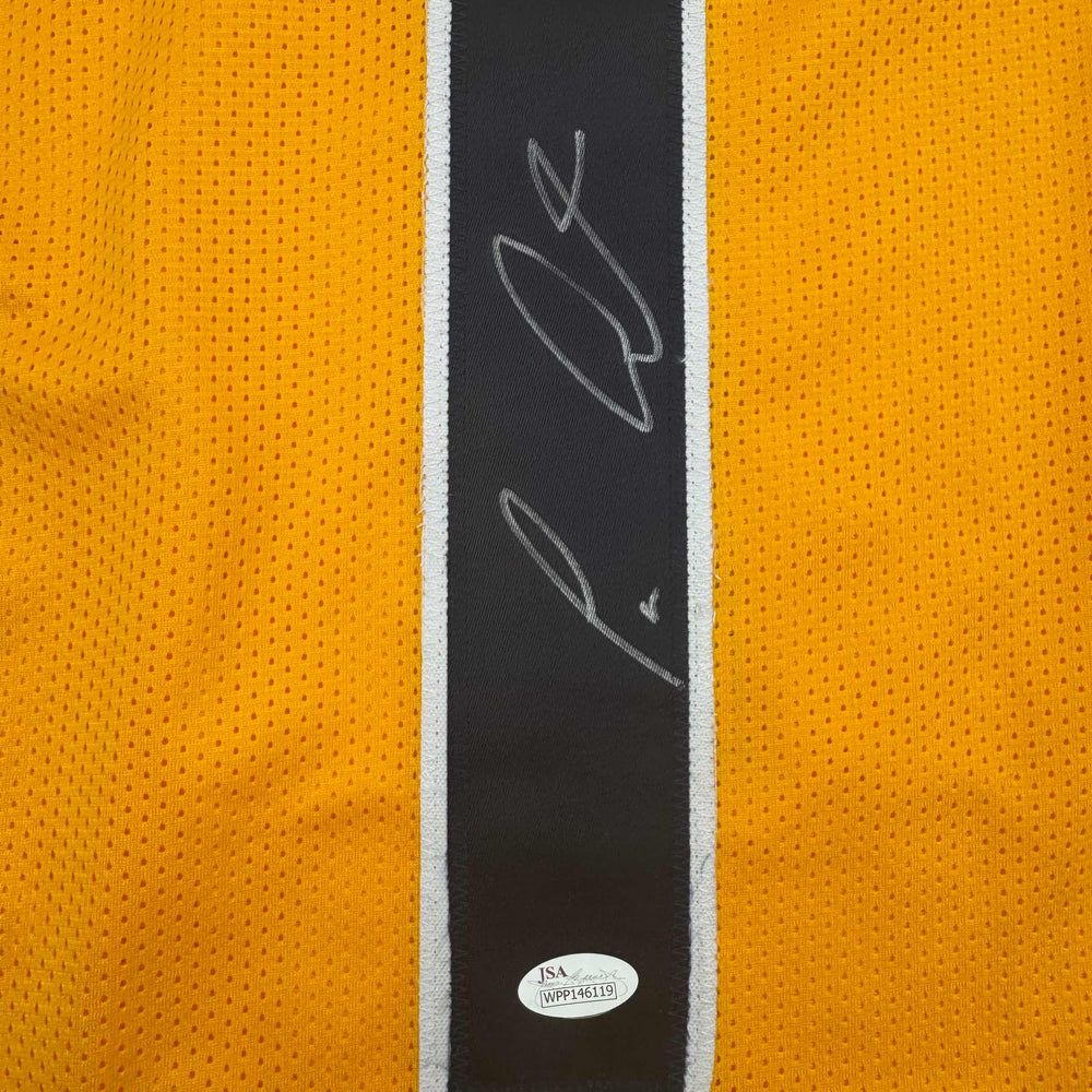 Autographed/Signed Tavon Austin West Virginia Yellow College Football Jersey JSA COA