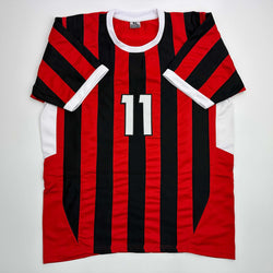 Facsimile Autographed Christian Pulisic AC Milan Black/Red Reprint Laser Auto Soccer Jersey Size Men's XL (ONLINE ORDER ONLY)
