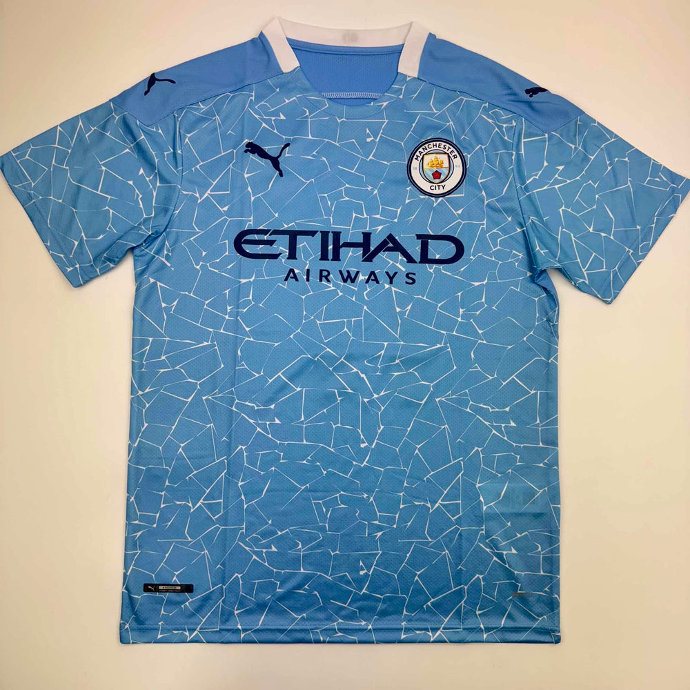 Autographed/Signed Kevin De Bruyne Manchester City Blue Soccer Futbol Jersey Beckett BAS COA
