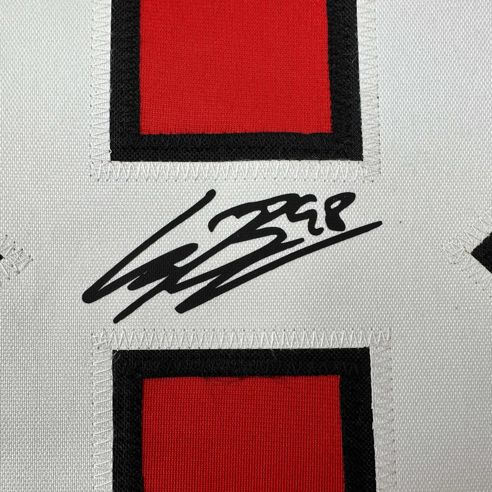 Facsimile Autographed Connor Bedard Chicago Red Reprint Laser Auto Hockey Jersey Size Men's XL (ONLINE ORDER ONLY)
