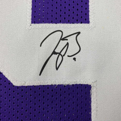 Facsimile Autographed Joe Burrow Purple Reprint Laser Auto College Football Jersey Size Men's XL (ONLINE ORDER ONLY)