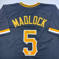 Autographed/Signed Bill Madlock Pittsburgh Black Baseball Jersey JSA COA (ONLINE ORDER ONLY)