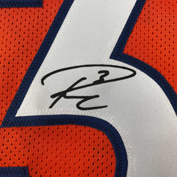 Facsimile Autographed Russell Wilson Denver Orange Reprint Laser Auto Football Jersey Size Men's XL (ONLINE ORDER ONLY)