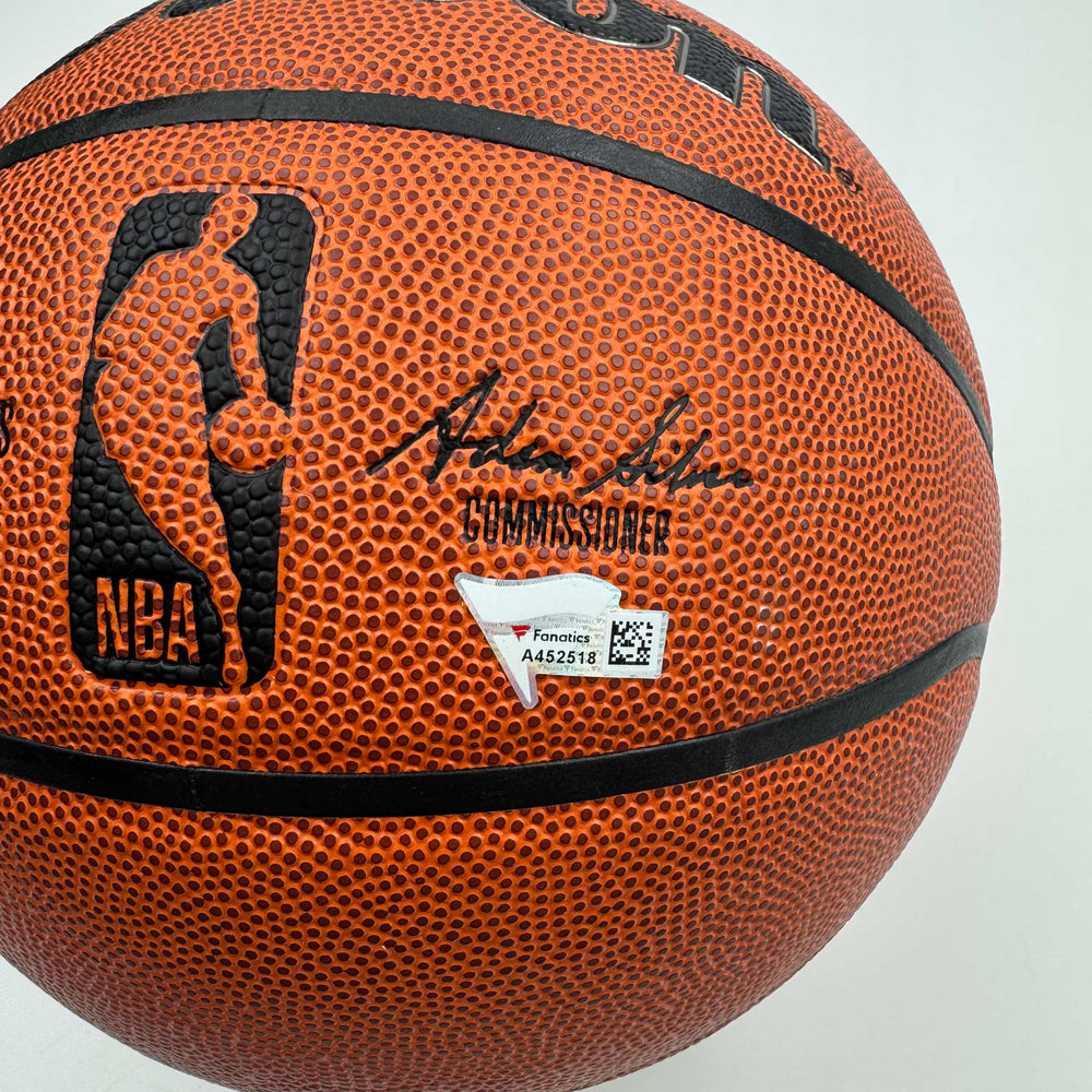 Autographed/Signed Larry Bird & Magic Johnson Dual Full Size Wilson Basketball Fanatics COA (ONLINE ORDER ONLY)