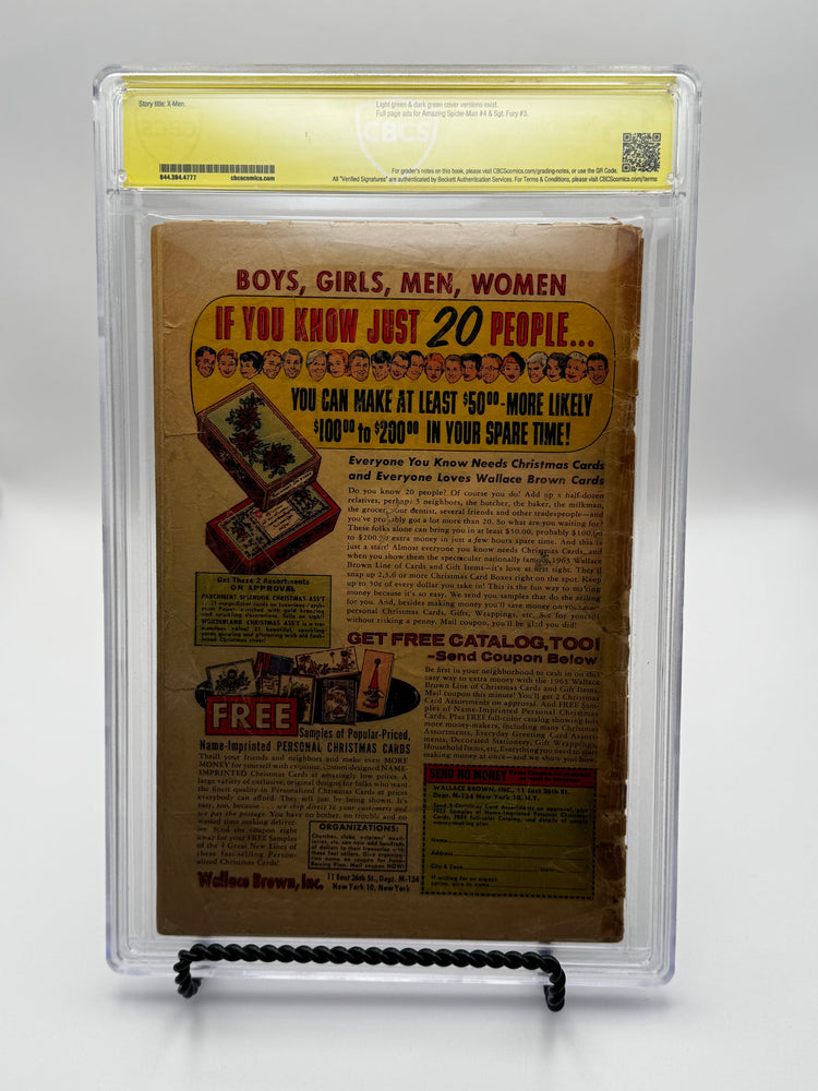 X-Men #1 CBCS 1.5 Yellow Label Signed by Stan Lee Verified Signature 1963 [IN STOCK] (ONLINE ORDER ONLY)