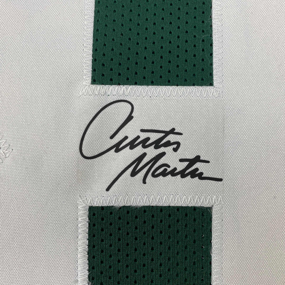 Facsimile Autographed Curtis Martin New York Green Reprint Laser Auto Football Jersey Size Men's XL (ONLINE ORDER ONLY)