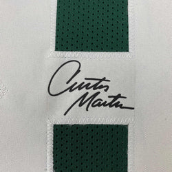 Facsimile Autographed Curtis Martin New York Green Reprint Laser Auto Football Jersey Size Men's XL (ONLINE ORDER ONLY)