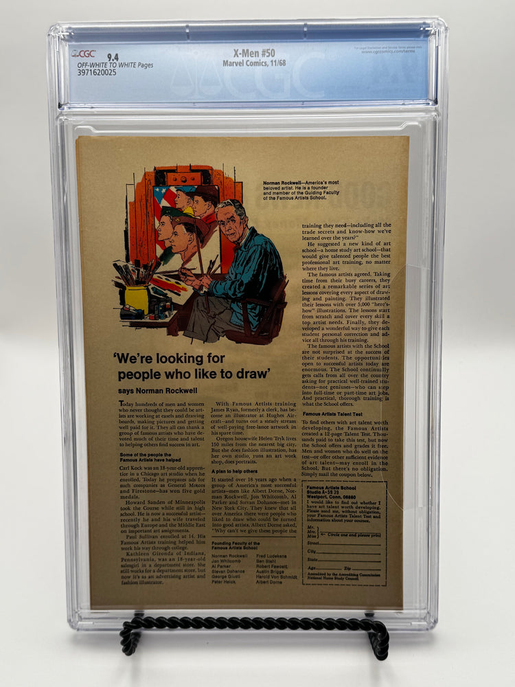 X-Men #50 CGC 9.4 Blue Label 1968 [IN STOCK] (ONLINE ORDER ONLY)