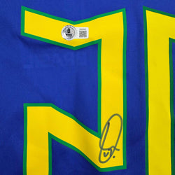 Autographed/Signed Vini Vinicius Jr. Brazil Blue Soccer Jersey Beckett BAS COA