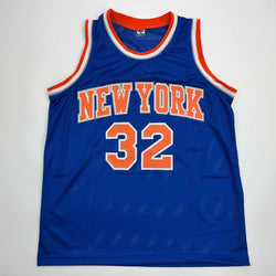Facsimile Autographed Karl-Anthony Towns New York Blue Reprint Laser Auto Basketball Jersey Size Men's XL (ONLINE ORDER ONLY)
