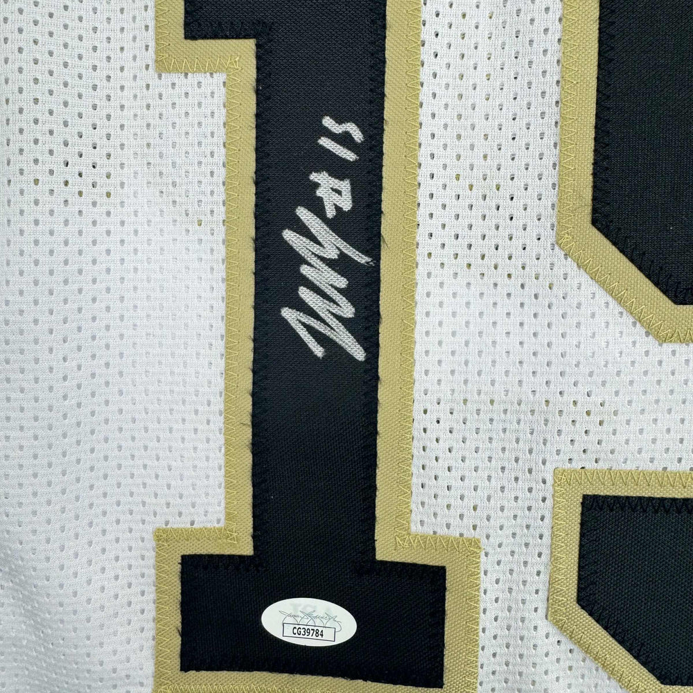Autographed/Signed Zach Edey Purdue White College Basketball Jersey JSA COA (ONLINE ORDER ONLY)