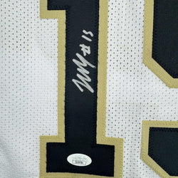 Autographed/Signed Zach Edey Purdue White College Basketball Jersey JSA COA (ONLINE ORDER ONLY)
