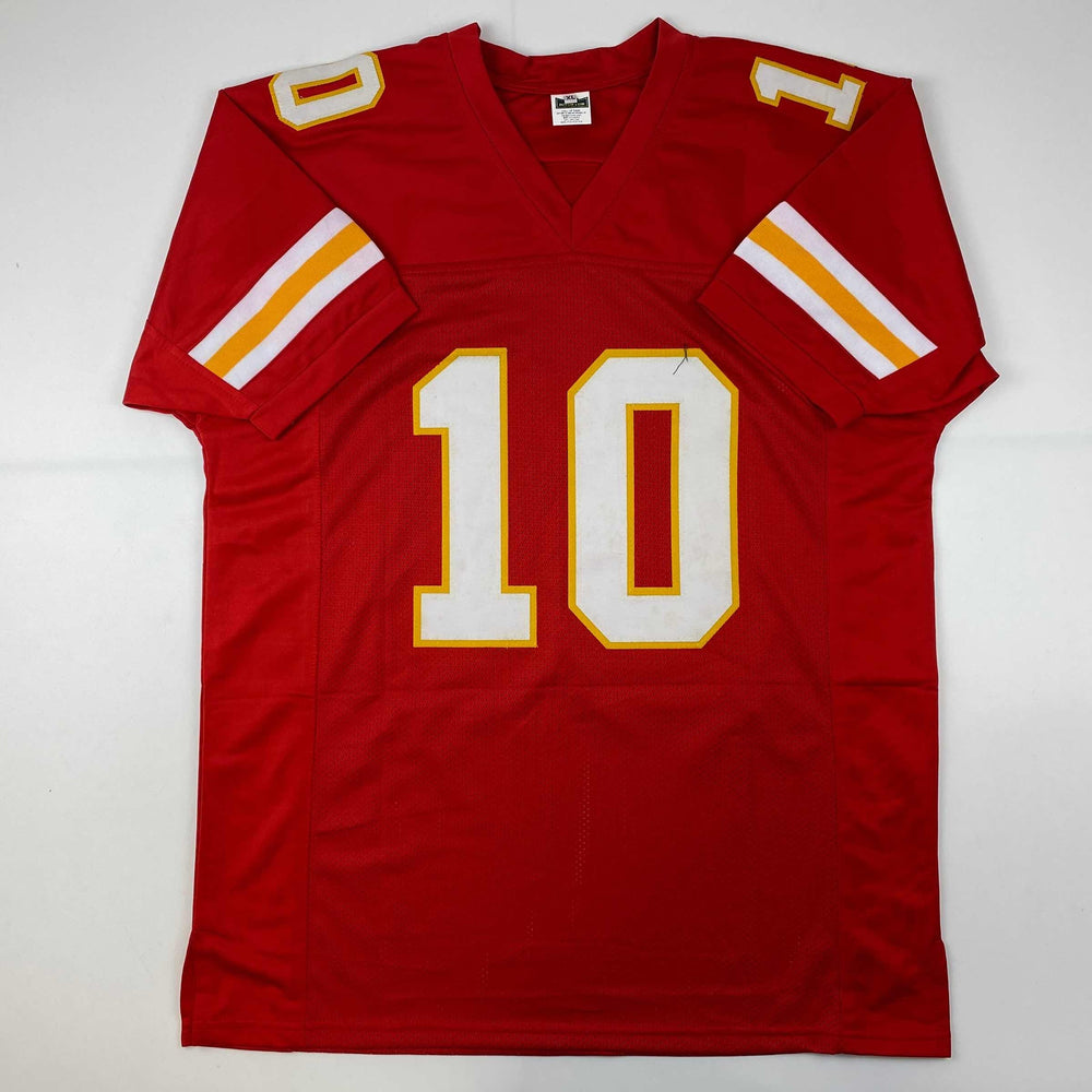 Facsimile Autographed Tyreek Hill Kansas City Red Reprint Laser Auto Football Jersey Size Men's XL (ONLINE ORDER ONLY)