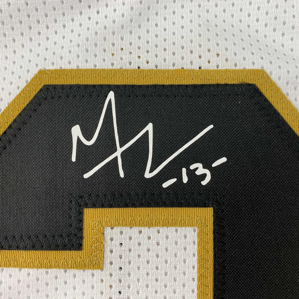 Facsimile Autographed Michael Thomas New Orleans White Reprint Laser Auto Football Jersey Size Men's XL (ONLINE ORDER ONLY)