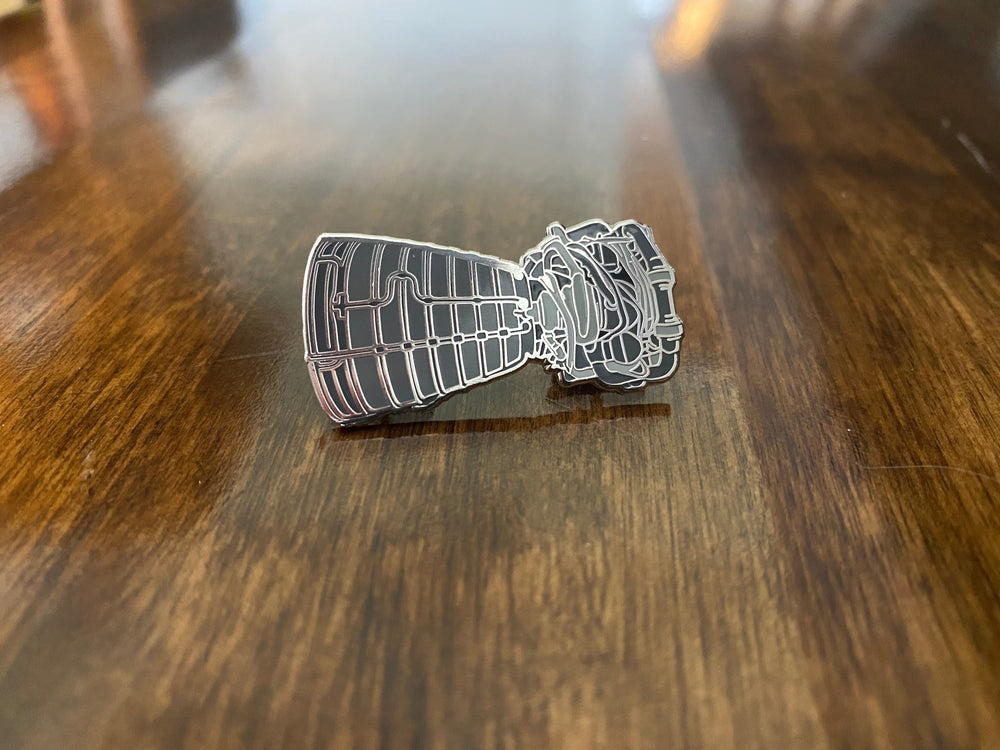 RS-25 Engine (SLS & Space Shuttle SSME) Hard Enamel Pin (ONLINE ORDER ONLY)