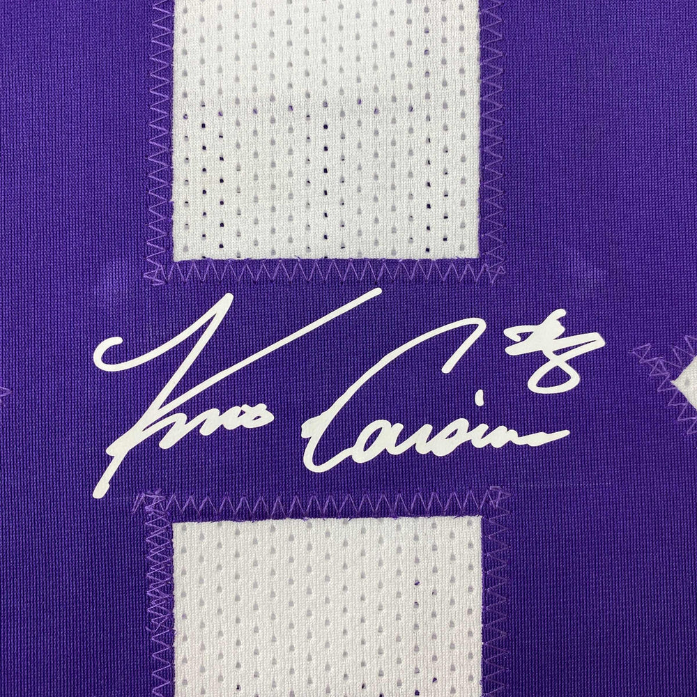 Facsimile Autographed Kirk Cousins Minnesota White Reprint Laser Auto Football Jersey Size Men's XL (ONLINE ORDER ONLY)