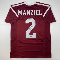 Facsimile Autographed Johnny Manziel Texas A&M Maroon Reprint Laser Auto College Football Jersey Size Men's XL (ONLINE ORDER ONLY)